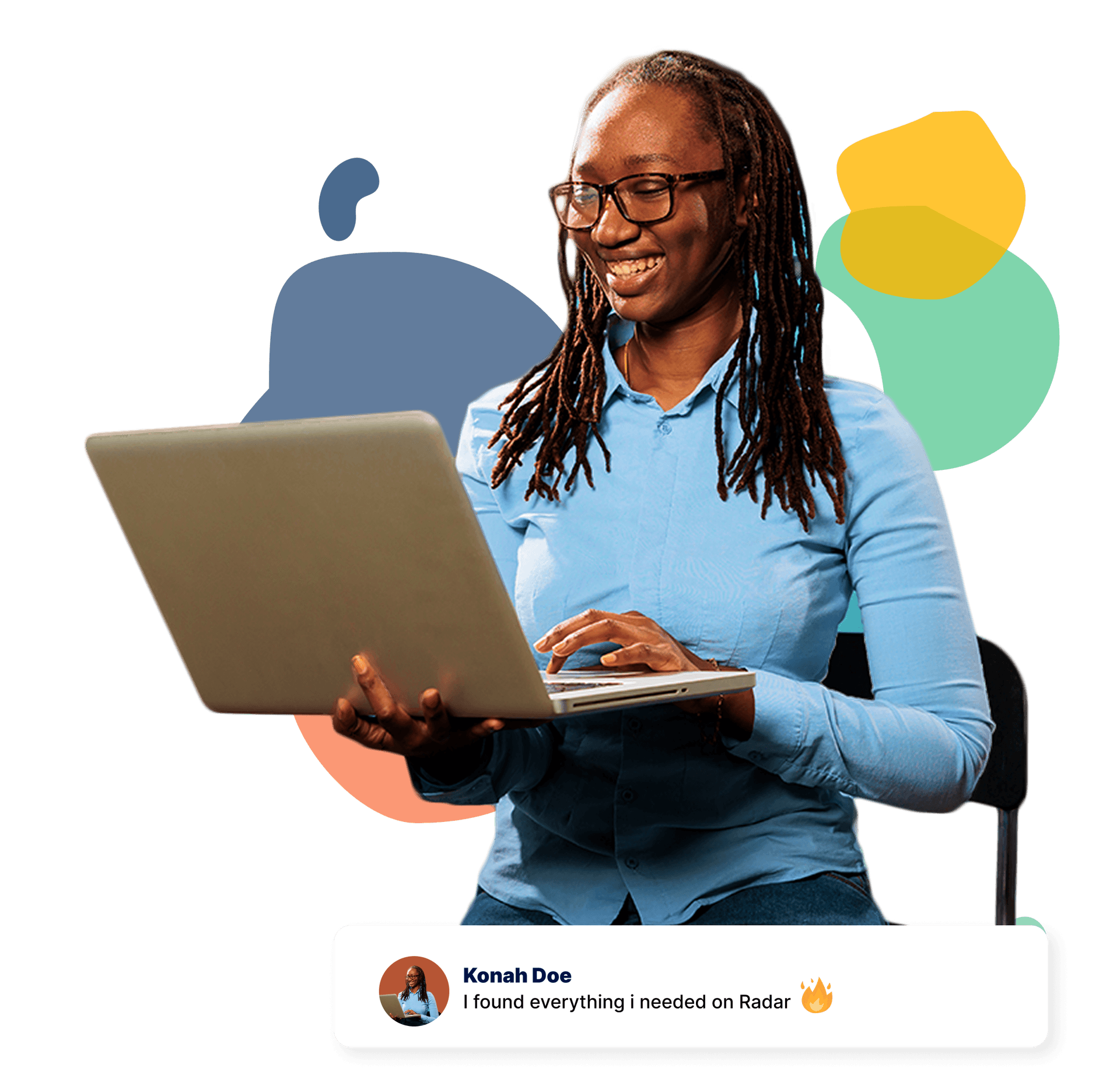Smiling Girl with Laptop